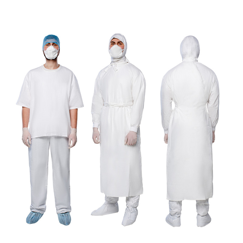 Комплект одягу протичумний №1, бязь біла,нестерильний,багатора.викор.,ТМ"АХІЛЛ"